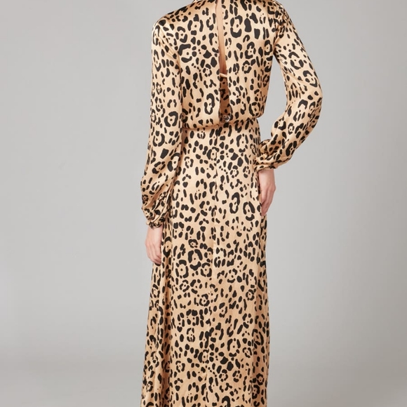 Temperley London Piera leopard-print silk gown us size 6 uk10 - Picture 14 of 15